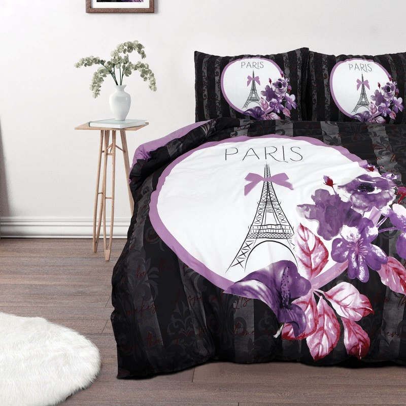 Vrijeme je za potpuno uživanje u modernim pamučnim posteljinama! Posteljina Pariz od renforce platna, mekane tkanine, jednostavne za održavanje. Posteljina je savršeni ukras vaše spavaće sobe, a u isto vrijeme odličan izbor za udoban i ugodan san. Posteljina je periva na 40 °C.