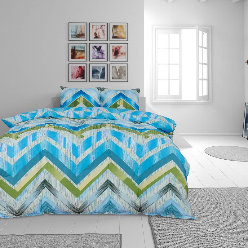 Vrijeme je za potpuno uživanje u modernim pamučnim posteljinama! Posteljina Ava od renforce platna, mekane tkanine, jednostavne za održavanje. Neka vas oduševi moderan dizajn s uzorkom crta za udoban i ugodan san. Posteljina je periva na 40 °C.