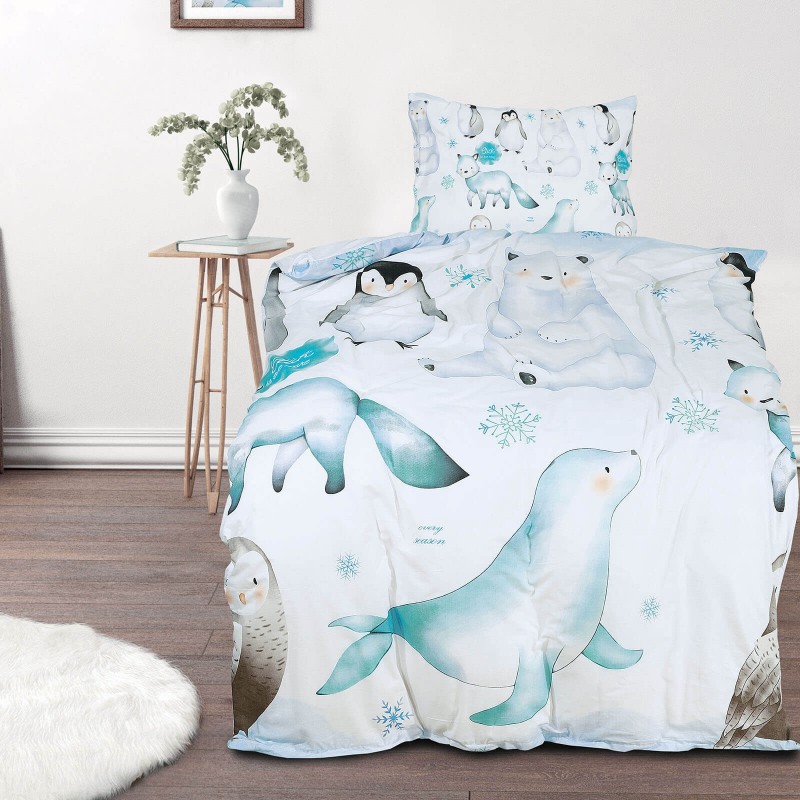 Dječja pamučna posteljina Svilanit Penguin
