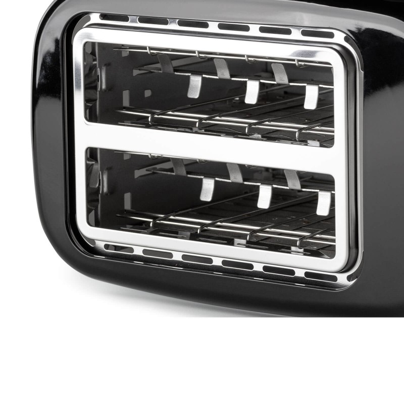 Toster Rosmarino Infinity jednostavan je za upotrebu te savršeno tostira kruh ili tost za svaki obrok. Idealan je za razno tostiranje, gdje svaki član porodice može pripremiti tost po svojoj želji. Možete birati između 7 različitih razina tostiranja. Dodatne 3 funkcije odmrzavanja, zagrijavanja i prekida savršene su za moderan i brz tempo života. Minimalistički dizajn u bijeloj i inox boji s crnim detaljima završne obrade zadovoljit će sve ljubitelje kuhanja. Zahvaljujući uklonjivoj ladici za mrvice uređaj je jednostavan za čišćenje.