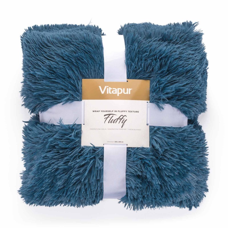 Dekorativni pokrivač Vitapur Fluffy – plavi