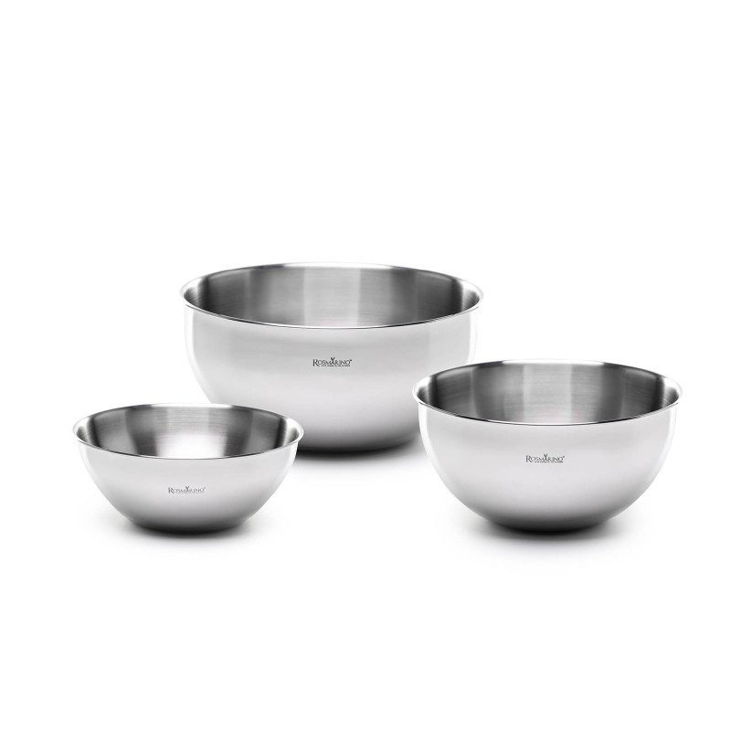 Vitapur 3-dijelni set zdjela za miješanje od čelika Rosmarino Pour&Cook II