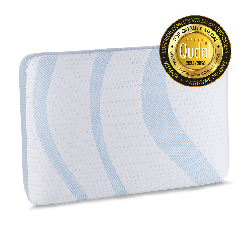 Vitapur ergonomski jastuk s učinkom hlađenja  MemoSilver Premium Fresh – 40 x 60 cm