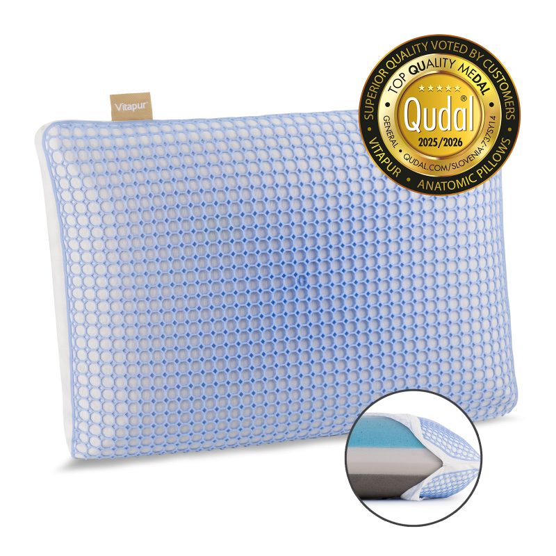 Vitapur ergonomski hibridni jastuk  MemoElite Memory 3 u 1 – 40 x 60 cm