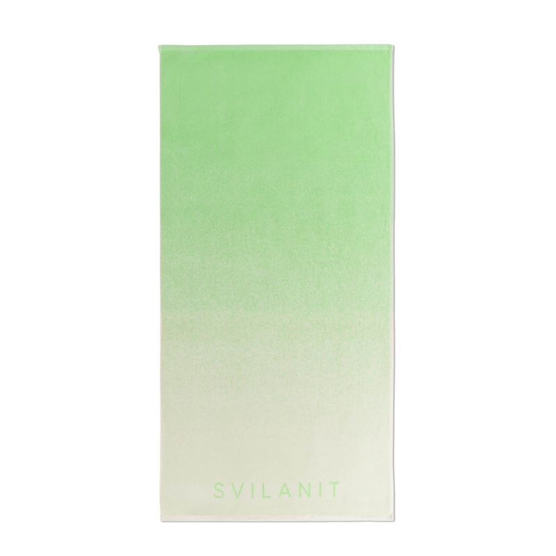 Svilanit premium peškir za plažu Ombre Pistachio, 80 x 160 cm