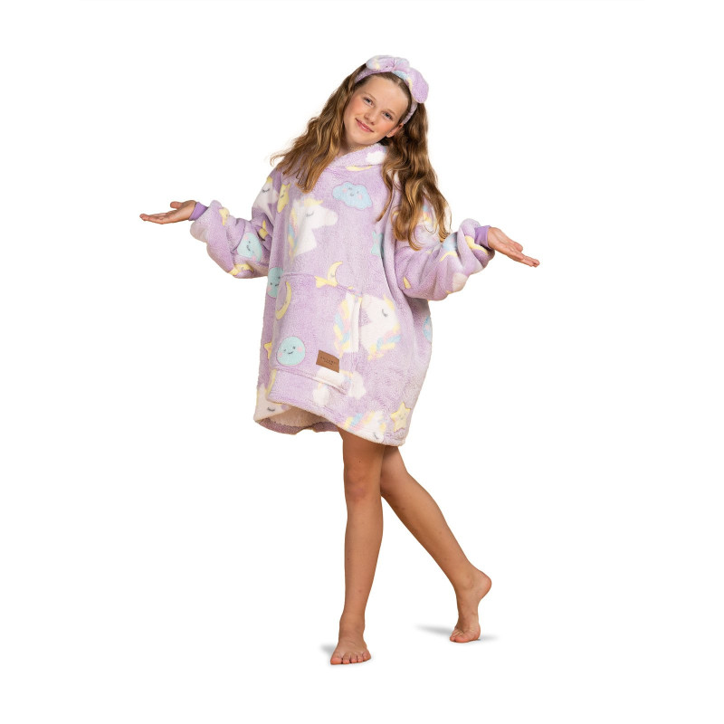 Vitapur dječja hoodie deka Svilanit DreamiCorn + poklon: traka za kosu