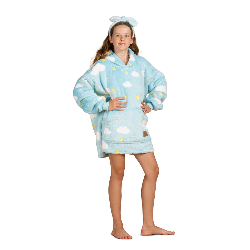 Vitapur dječja hoodie deka Svilanit SkyMagic + poklon: traka za kosu