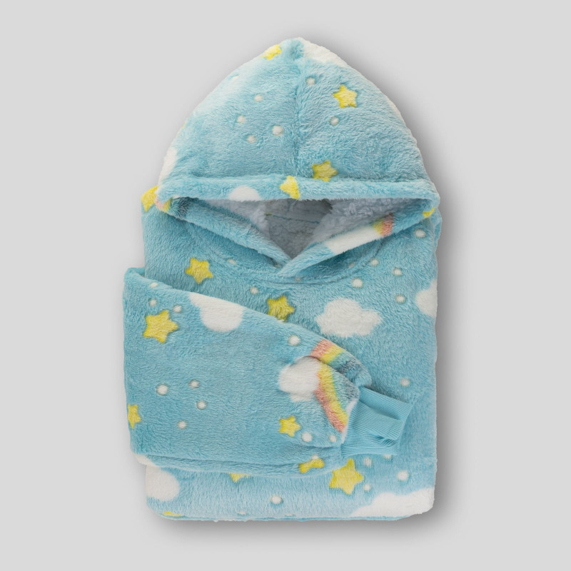 Vitapur dječja hoodie deka Svilanit SkyMagic + poklon: traka za kosu