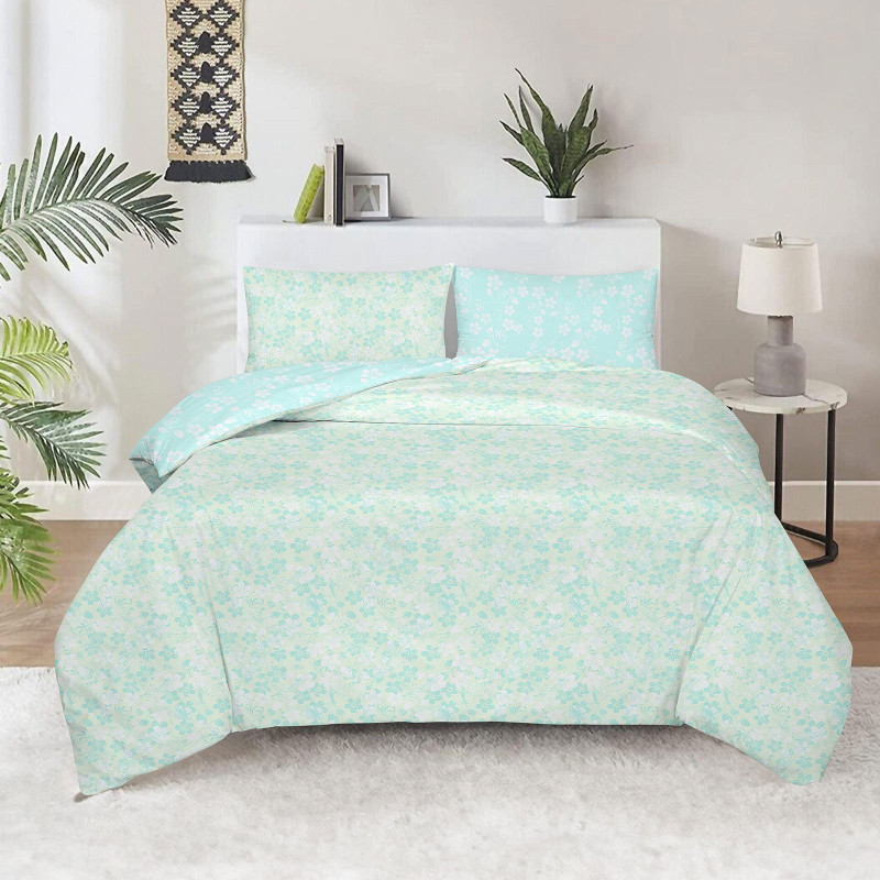 Svilanit pamučna posteljina Mint Blossom