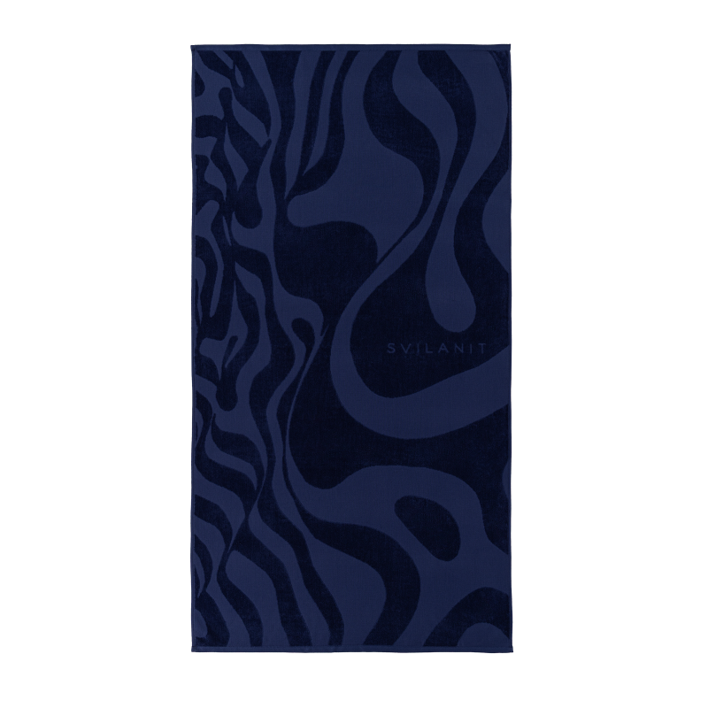 Svilanit premium peškir za plažu Dark Waves, 80 x 160 cm
