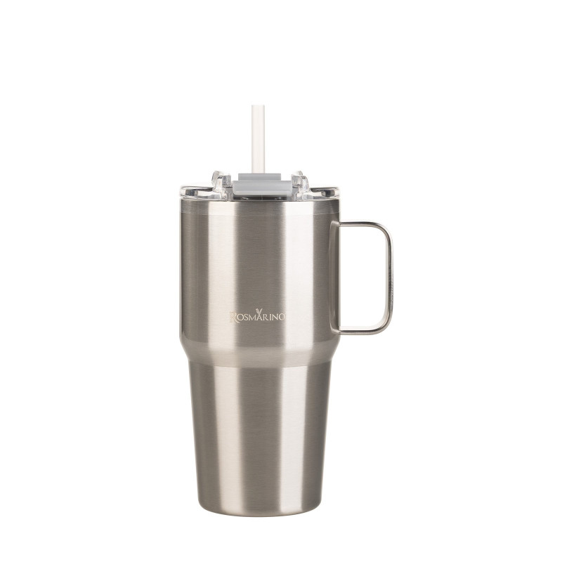 Termos čaša Rosmarino MegaCup Steel, 580 ml, srebrena