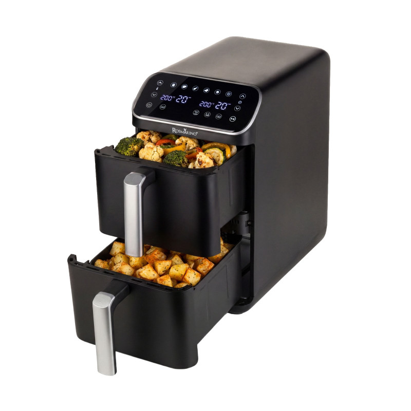 Visoka friteza na vrući zrak sa 2 korpe Rosmarino Airfryer Tower 2.0 DuoStack – 9,4 L