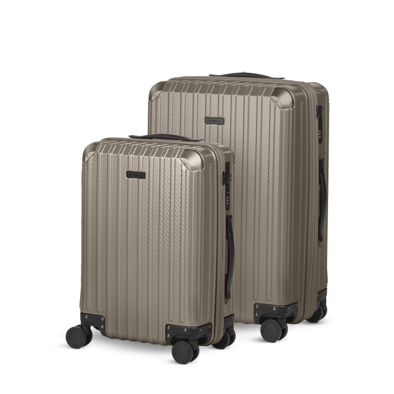 Set kabinskog i velikog kofera Scandinavia Voyage Prestige – 40 L + 60 L, srebrne boje