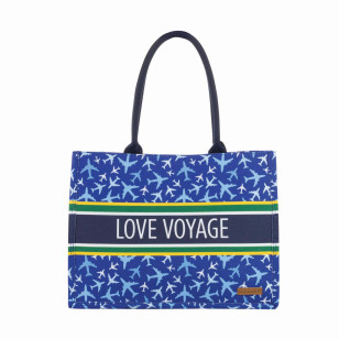 Modna torba Love Voyage, svetlo modra