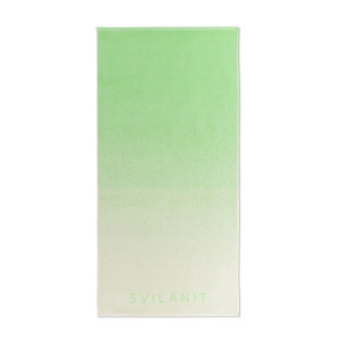 Svilanit premium peškir za plažu Ombre Pistachio, 80 x 160 cm