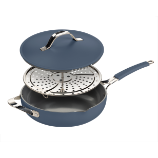 Tava za kuhanje na pari, sotiranje i prženje Rosmarino Chef’s Choice All-in-One, 28 cm – plava
