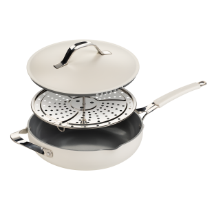 Tava za kuhanje na pari, sotiranje i prženje Rosmarino Chef’s Choice All-in-One, 28 cm – bež