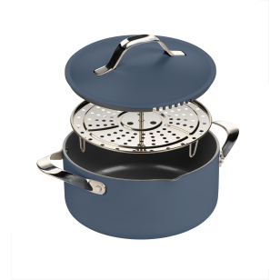 Lonac za kuhanje na pari, pirjanje i prženje Rosmarino Chef's Choice All-in-One, 24 cm – plava