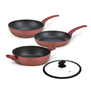 Vitapur 4-dijelni set posuđa Rosmarino Lava Stone Grape