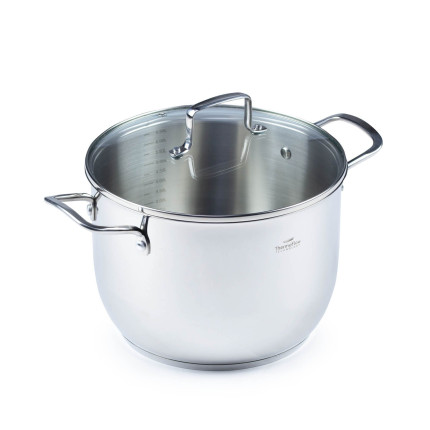 Vitapur čelični lonac Rosmarino Pour&Cook II sa staklenim poklopcem – 7 l, 24 cm