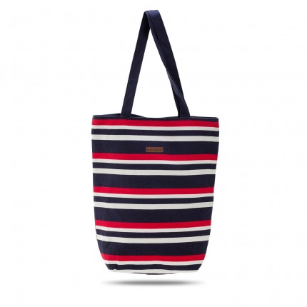 Mala torba za plažu Svilanit Nautica - plavo-bijelo-crvene pruge