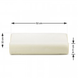 Anatomski jastuk od memorijske pjene Hitex MemoDream - 32x52x11,5/9,5 cm