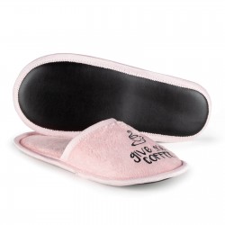 Kućne papuče sa mekanim đonom i natpisom Vitapur SoftTouch - roza