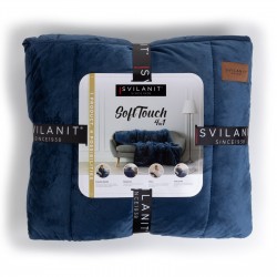 Dekorativni pokrivač/jastuk Svilanit SoftTouch 4u1 - plavi