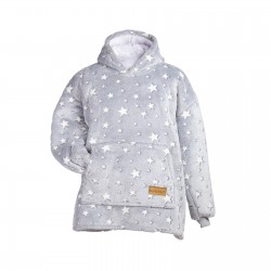 Dječji hoodie pokrivač/deka s rukavima Svilanit SoftHug, zvijezde