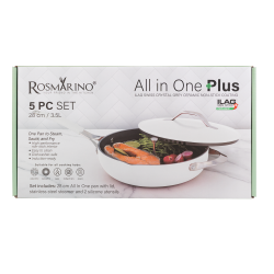 Tava za kuhanje na pari, sotiranje i prženje Rosmarino Chef’s Choice All-in-One, 28 cm – bež
