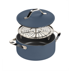 Lonac za kuhanje na pari, pirjanje i prženje Rosmarino Chef's Choice All-in-One, 24 cm – plava