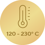 Temperaturni raspon 120–230 °C